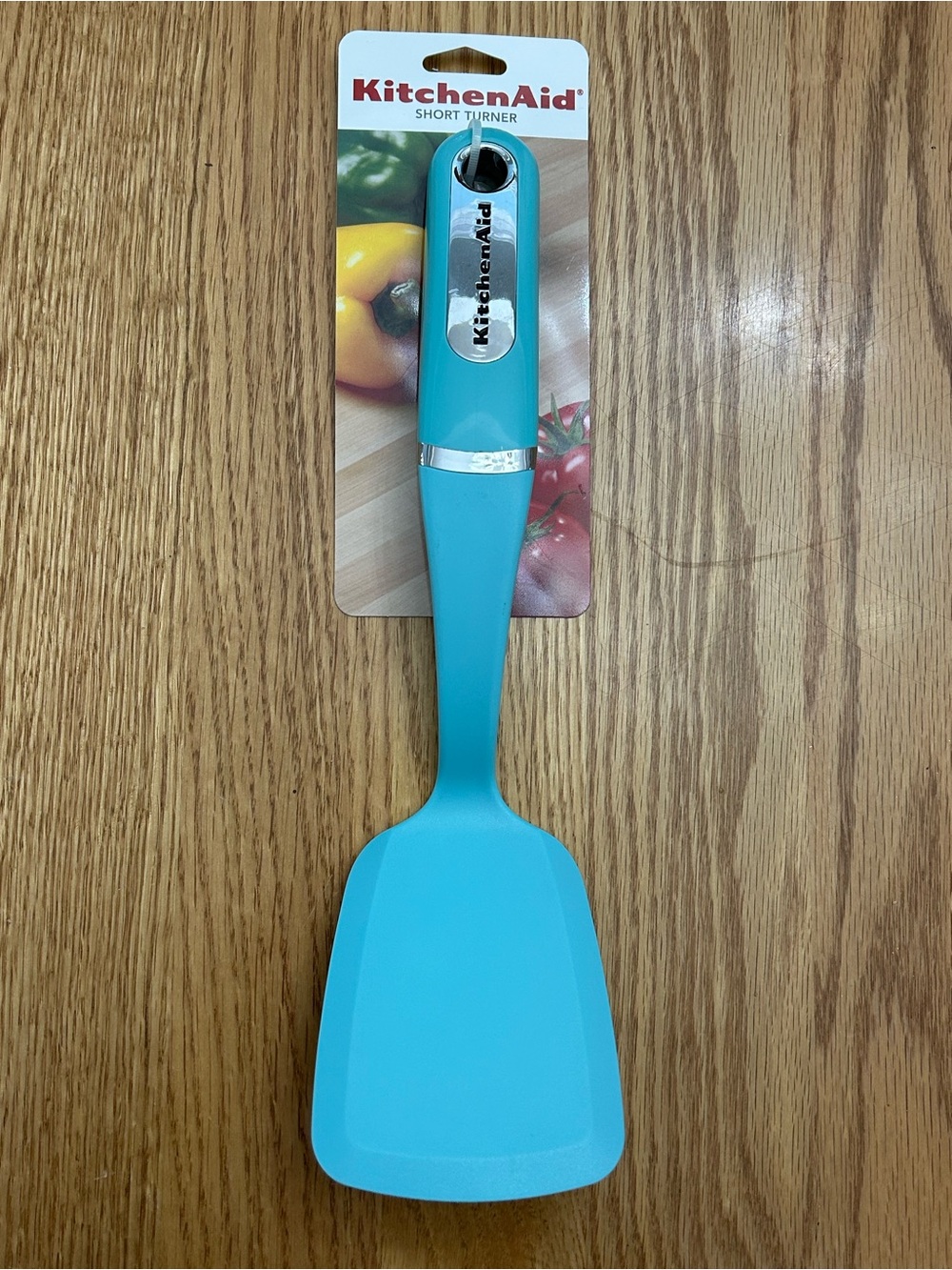 KitchenAid Turquoise Aqua Short Turner Spatula